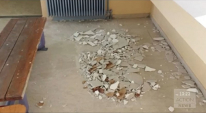 Έπεσαν σοβάδες σε σχολείο στην Πρέβεζα - Τραυματίστηκαν δύο μαθήτριες (video)