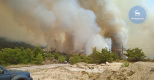 Παραμένει ανεξέλεγκτο το πύρινο μέτωπο στη Ρόδο!