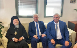 Ο Περιφερειάρχης στην υποδοχή του Οικουμενικού Πατριάρχη σε Λευκάδα και Ιθάκη