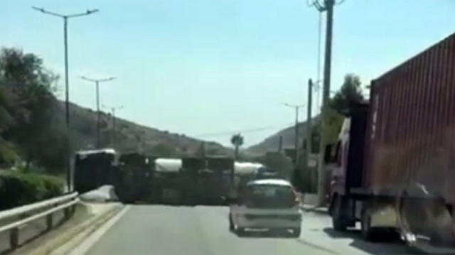 Ανατροπή βυτιοφόρου στη Λεωφόρο Σχιστού, αναφορές για διαρροή υγραερίου - Διακόπηκε η κυκλοφορία