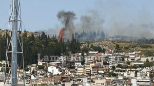 Λαμία: Φωτιά μέσα στην πόλη - Στα σπίτια οι φλόγες