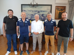 Τον Σύνδεσμο Προπονητών Ποδοσφαίρου Πρέβεζας - Λευκάδας υποδέχθηκε ο Δήμαρχος Πρέβεζας