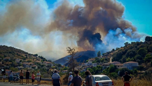 Ανεξέλεγκτη η φωτιά στην Εύβοια: Εκκενώθηκαν οικισμοί - Τραυματίστηκε πυροσβέστης