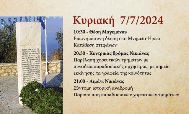 Νικιάνα: Εκδηλώσεις για την 18η χρονιά «Μνήμης και Τιμής» από τον σύλλογο «Οι Σκάροι»