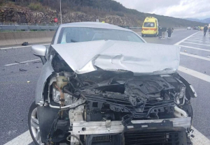 Εικόνες από την εκτροπή πέντε οχημάτων στην Ιόνια Οδό