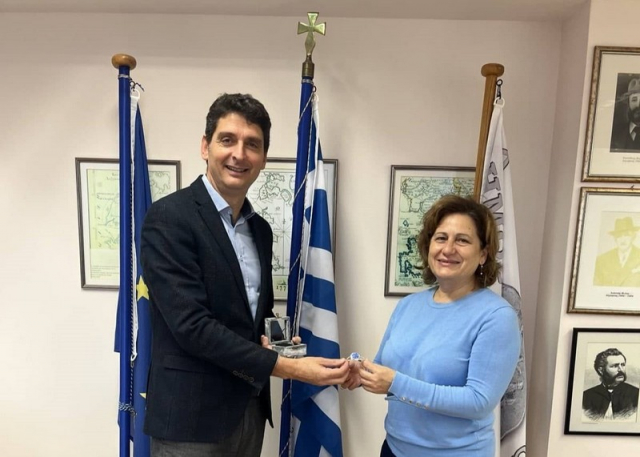 Με την Ολυμπία Βικάτου συναντήθηκε ο δήμαρχος Λευκάδας, Χαράλαμπος Καλός