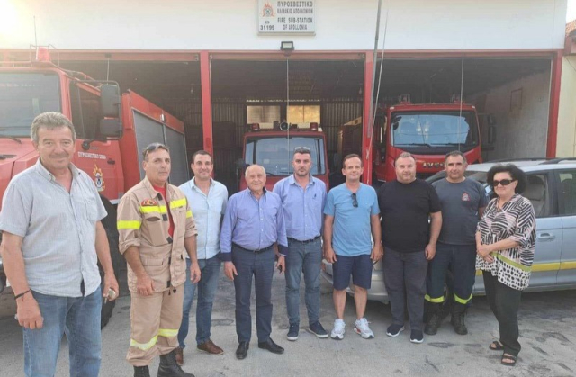 Επίσκεψη Βεργίνη στο Πυροσβεστικό Κλιμάκιο Βασιλικής