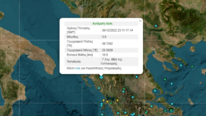 Σεισμός 3,8 Ρίχτερ στα Ιωάννινα