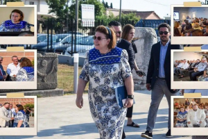 Η υπουργός Πολιτισμού Λίνα Μενδώνη απένειμε το σήμα στο Μουσείο της Αρχαίας Νικόπολης