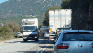 Περιορισμένη κυκλοφορία οχημάτων άνω των 4ων τόνων στις Ε.Ο. Πρέβεζας