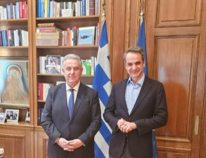 Με τον Κυριάκο Μητσοτάκη, συναντήθηκε στο Μέγαρο Μαξίμου ο Θανάσης Καββαδάς