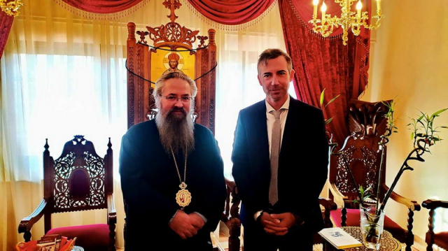 Συνάντηση Κτενά με τον Μητροπολίτη Λευκάδας Θεόφιλο