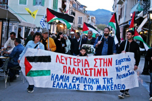 Πορεία αλληλεγγύης στον λαό της Παλαιστίνης στο κέντρο της Λευκάδας