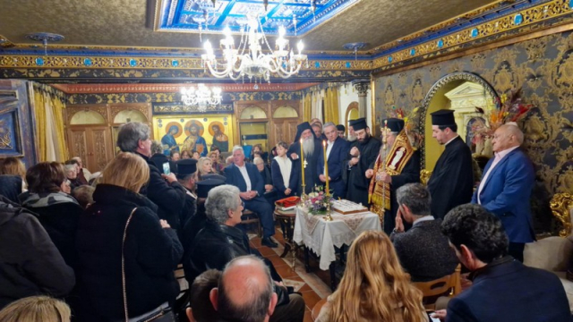 Λευκάδα: Με Βυζαντινές μελωδίες πλημμύρισε η κοπή πίτας της I.M. Παναγίας Φανερωμένης