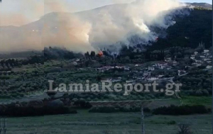 Μεγάλη πυρκαγιά στη Μενδενίτσα Φθιώτιδας - Ζητήθηκε η συνδρομή από αέρος (ΒΙΝΤΕΟ)