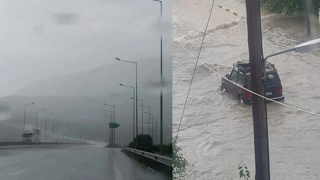 Κακοκαιρία Genesis: Σαρώνει τη Λάρισα - Ποτάμια οι δρόμοι στην Κοζάνη