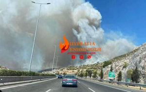 Φωτιά στη Νέα Πέραμο – Ισχυρές δυνάμεις της Πυροσβεστικής στο σημείο